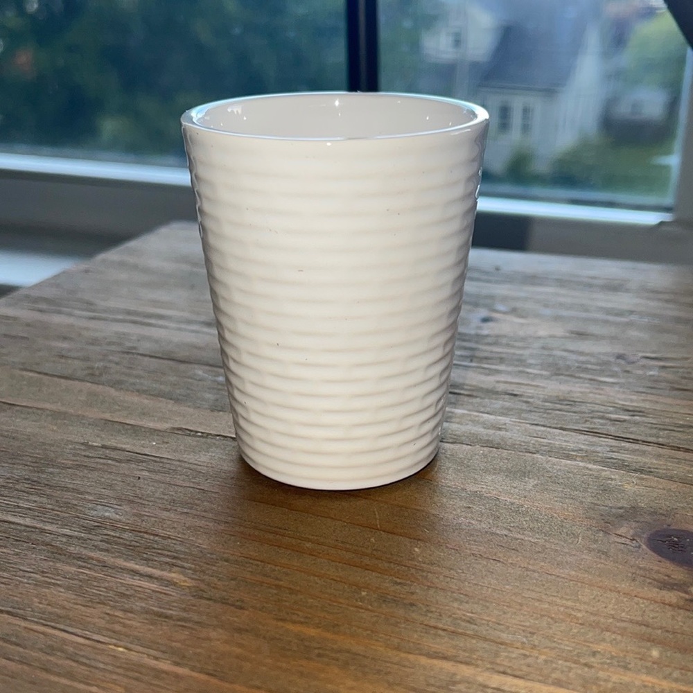 Small white planter